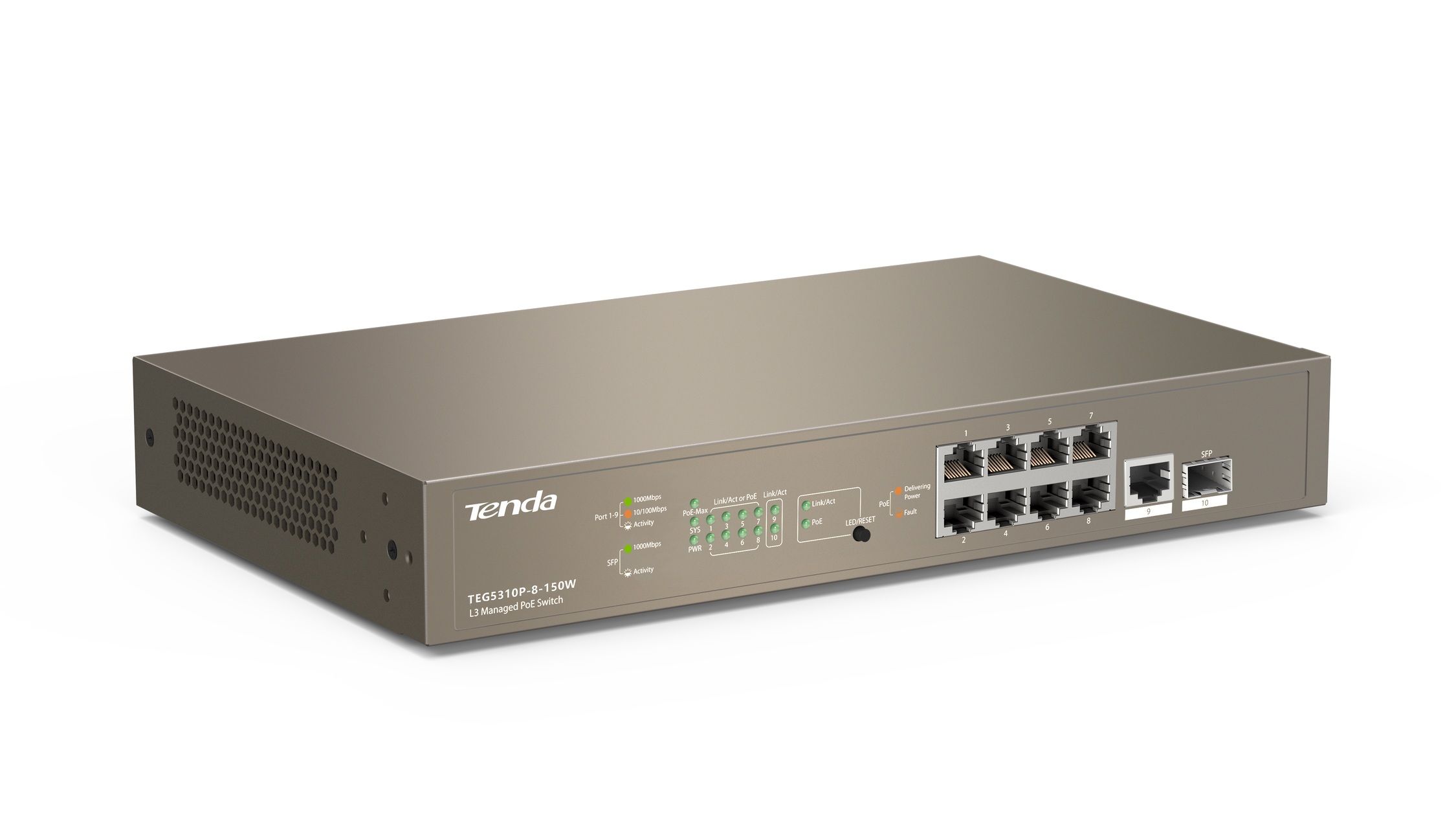 Tenda switch TEG1016M, 16-Port Gigabit, Standard and Protocol: IEEE802.3, IEEE802.3u, IEEE802.3x, IEEE802.3ab, 16*10/100/1000, Switch capacity: 32Gbps.