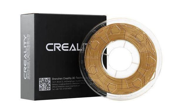 CREALITY PLA 3D Printer Filament, silk golden, Printing temperature: 190-220, Filament diameter: 1.75mm, Tensile strength: 60MPa, Size of filament wheel: Diameter 200mm, height 66mm, hole diameter 56mm. Utilizare: pana la 6 luni de la deschiderea ambalajului._1
