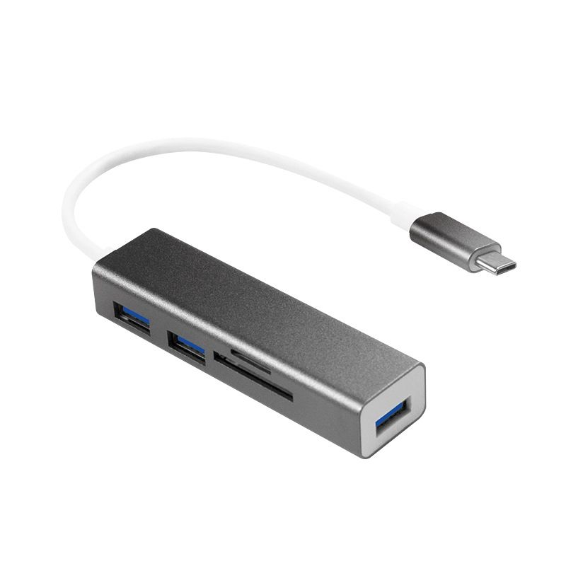 HUB extern LOGILINK, porturi USB: USB 3.0 x 3, USB 3.1 Type C, conectare prin USB 3.2 Type C, cablu 0.1 m, negru, 