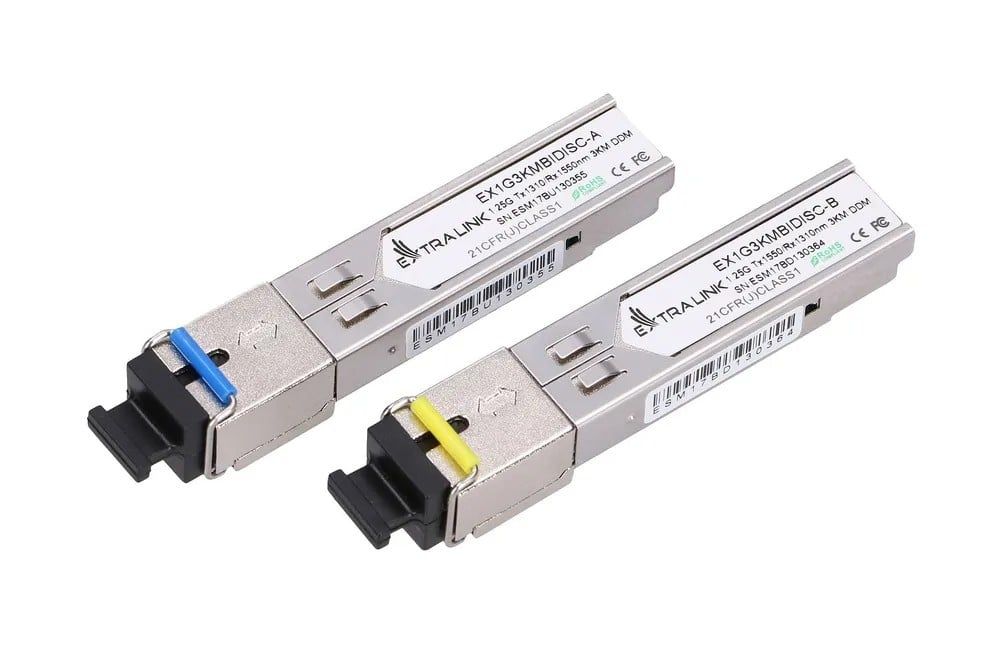 EXTRALINK ex.2220 SFP 1.25G WDM 1310/1550NM 3KM SC - PAIR - singlemode fiber_1