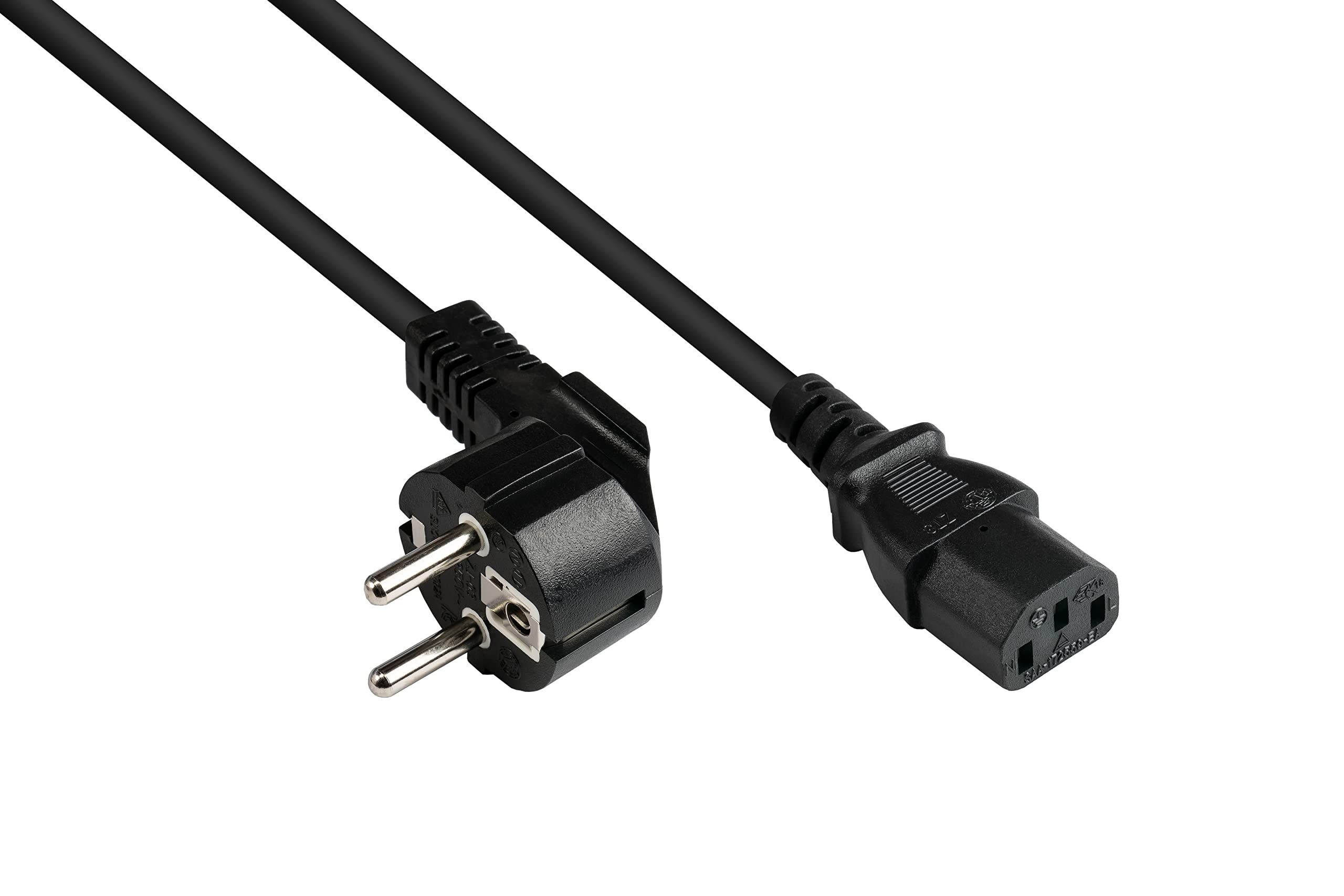 ASSMANN Power Cord CEE 7/7 Typ-F 90deg angled - C13 M/F 2.5m H05VV-F3G1.0qmm bl_1