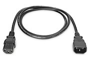 ASSMANN power cord IEC C13/C14 M/F black 1 8m bulk_2