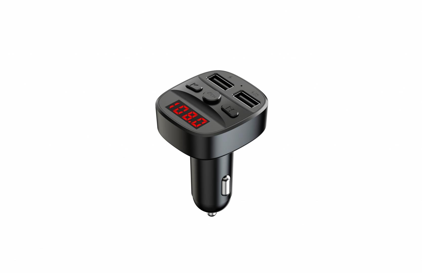 Modulator FM Serioux ABFM60, Bluetooth 5.0 , raza actiune de până la 5 m, voltaj intrare: 1x DC 12V/24V ,2 porturi USB: 1x USB DC5V 2.4A Max 1 x USB audio (pana la 32 GB), slot MicroSD (pana la 32 GB), format muzica: MP3/WMA/WAV, frecvența FM: 87.5MHz - 108.0MHZ, microfon incorporat , functii_1