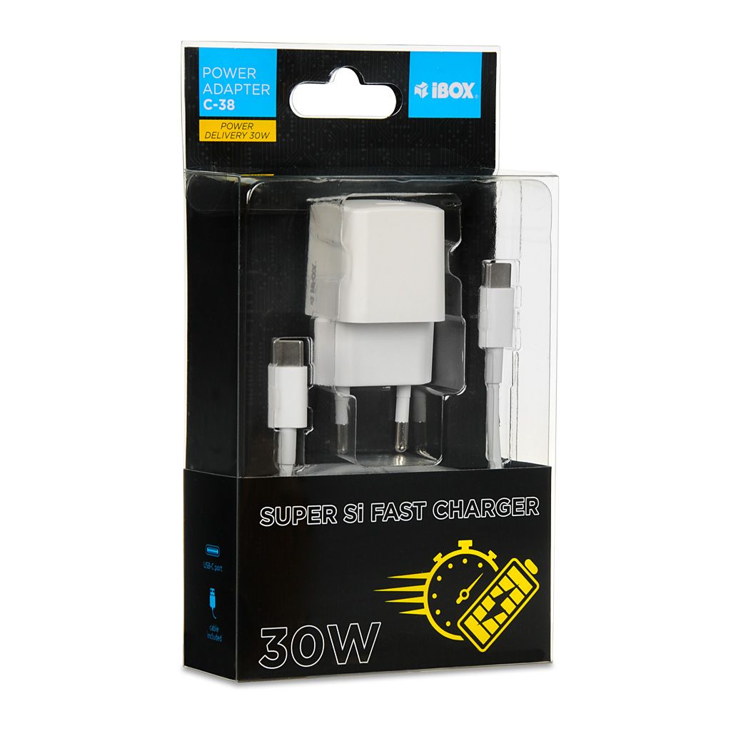 WALL CHARGER I-BOX C-38 PD30W USB-C, CABLE_1