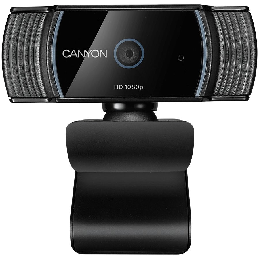 CANYON C5 1080P full HD 2.0Mega auto focus webcam with USB2.0 connector, 360 degree rotary view scope, built in MIC, IC Sunplus2281, Sensor OV2735, viewing angle 65&deg;, cable length 2.0m, Black, 76.3x49.8x54mm, 0.106kg_1