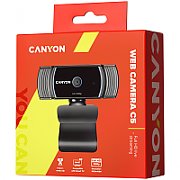 CANYON C5 1080P full HD 2.0Mega auto focus webcam with USB2.0 connector, 360 degree rotary view scope, built in MIC, IC Sunplus2281, Sensor OV2735, viewing angle 65&deg;, cable length 2.0m, Black, 76.3x49.8x54mm, 0.106kg_3