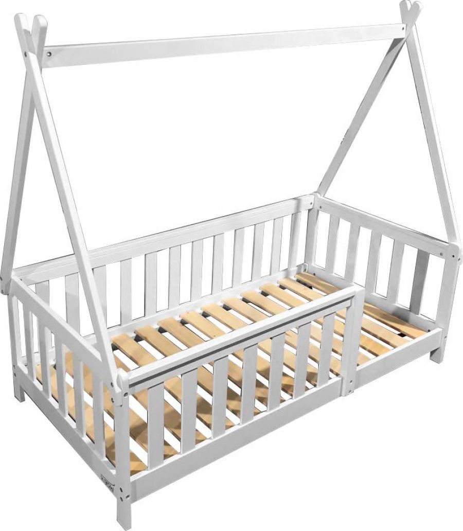 Pat casuta, alb 147.5x75cm_2