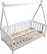 Pat casuta, alb 147.5x75cm_2