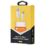 CANYON UC-1 Type C USB Standard cable, cable length 1m, White, 15*8.2*1000mm, 0.018kg_1