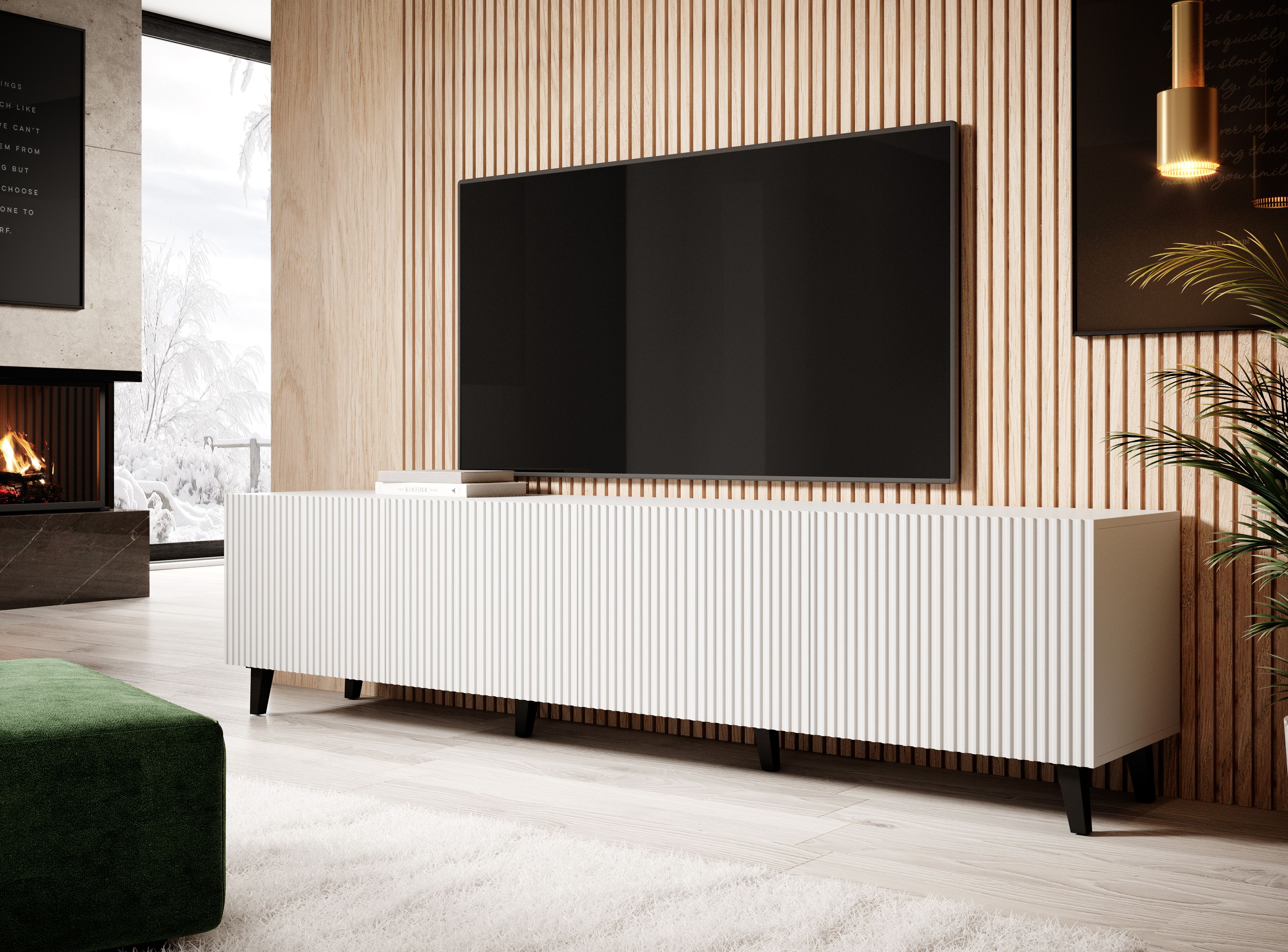 Cama RTV cabinet PAFOS 200x40x52 White matt_3
