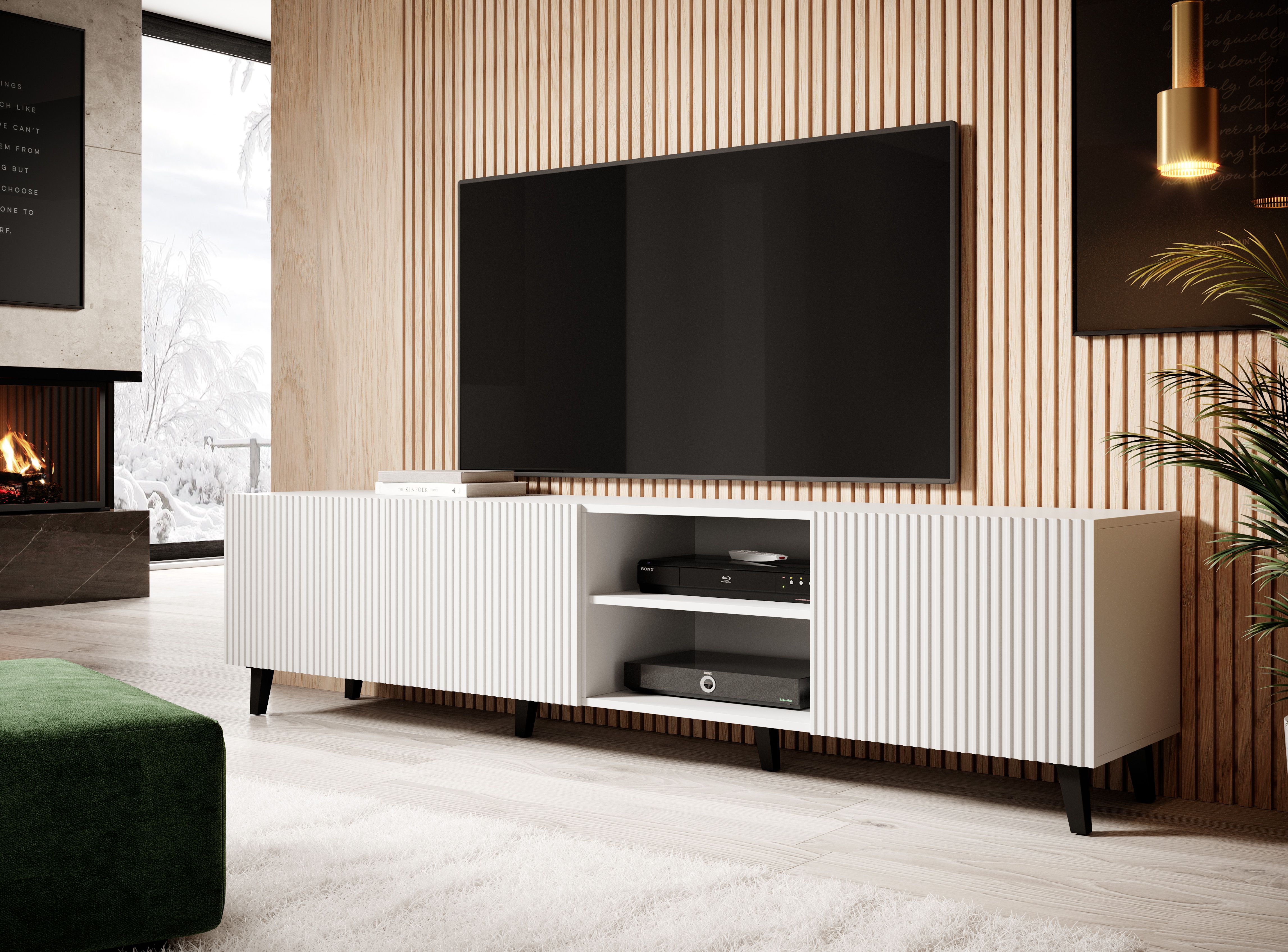 Cama RTV cabinet PAFOS 200x40x52 White matt_5