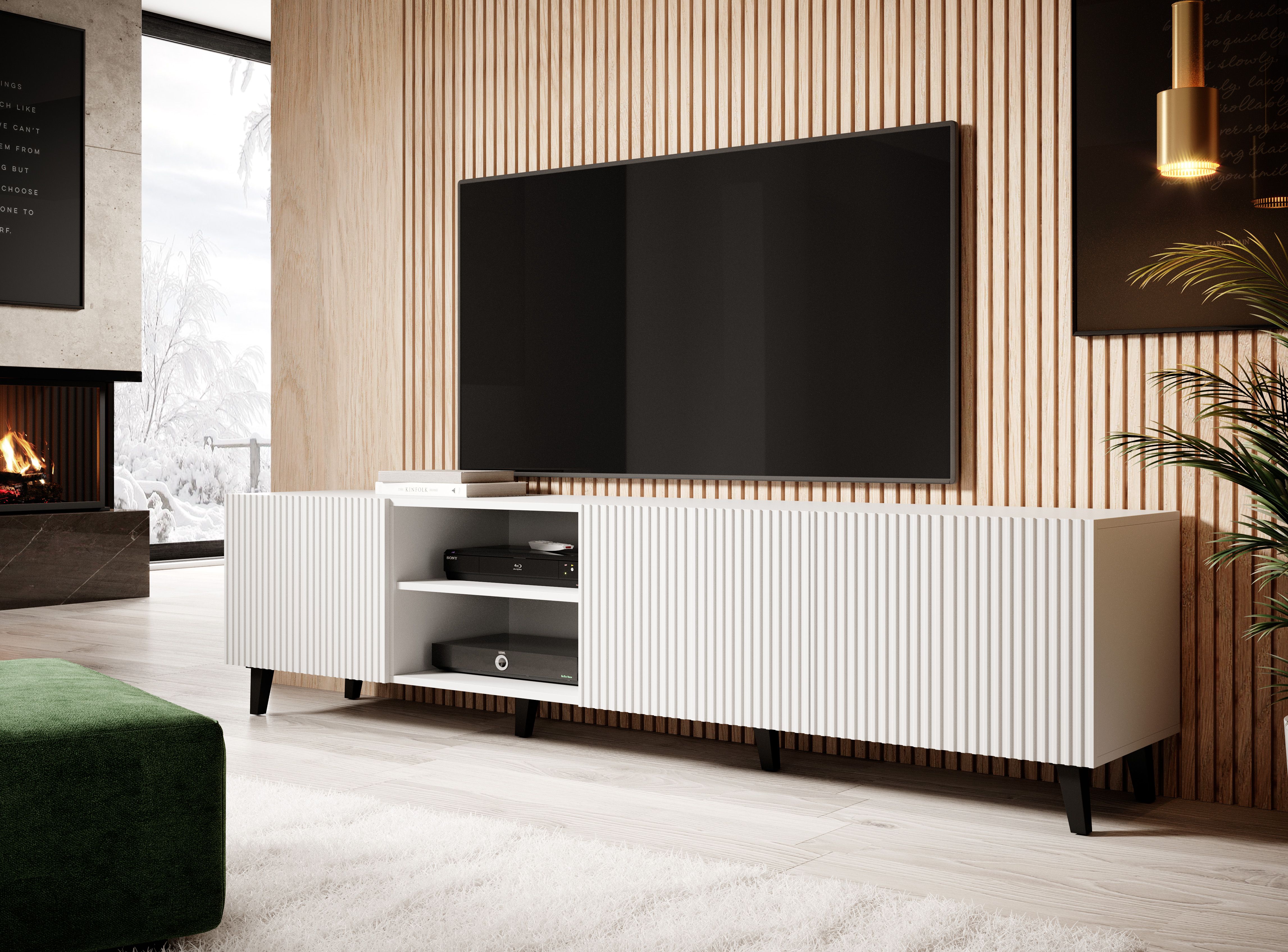 Cama RTV cabinet PAFOS 200x40x52 White matt_6