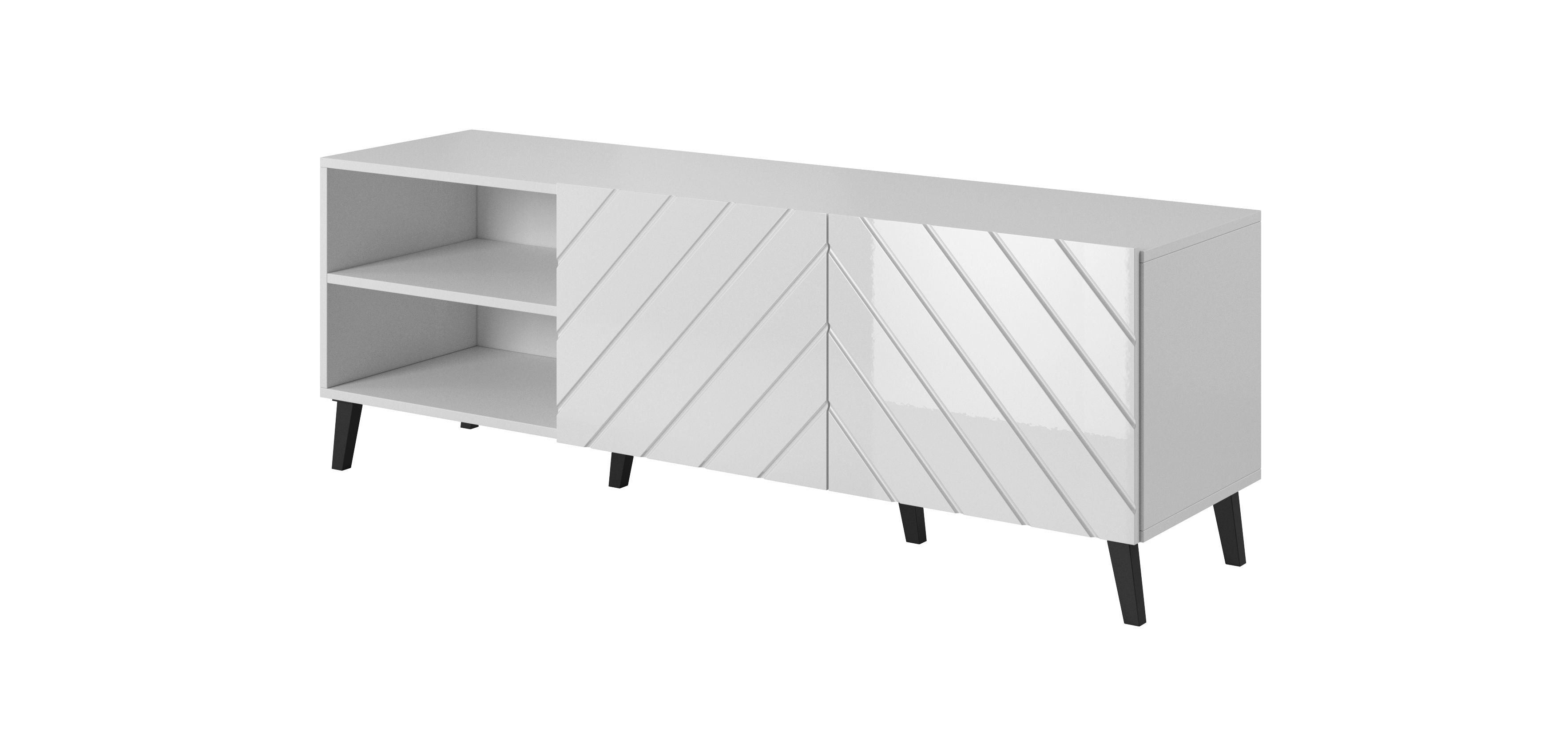 RTV cabinet ABETO 150x42x52 white/white glossy_6