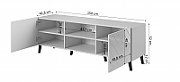 RTV cabinet ABETO 150x42x52 white/white glossy_7