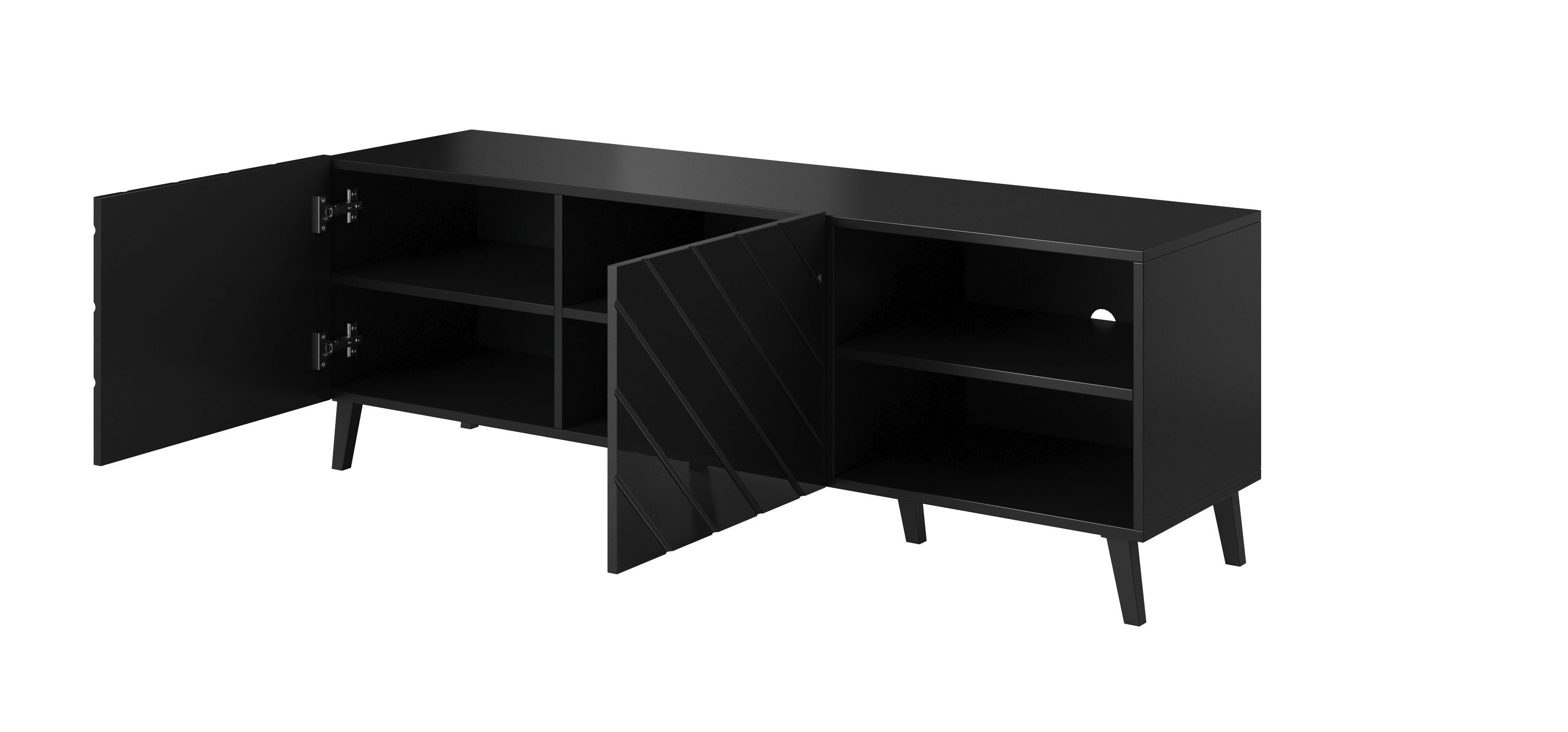 RTV cabinet ABETO 150x42x52 black glossy_4