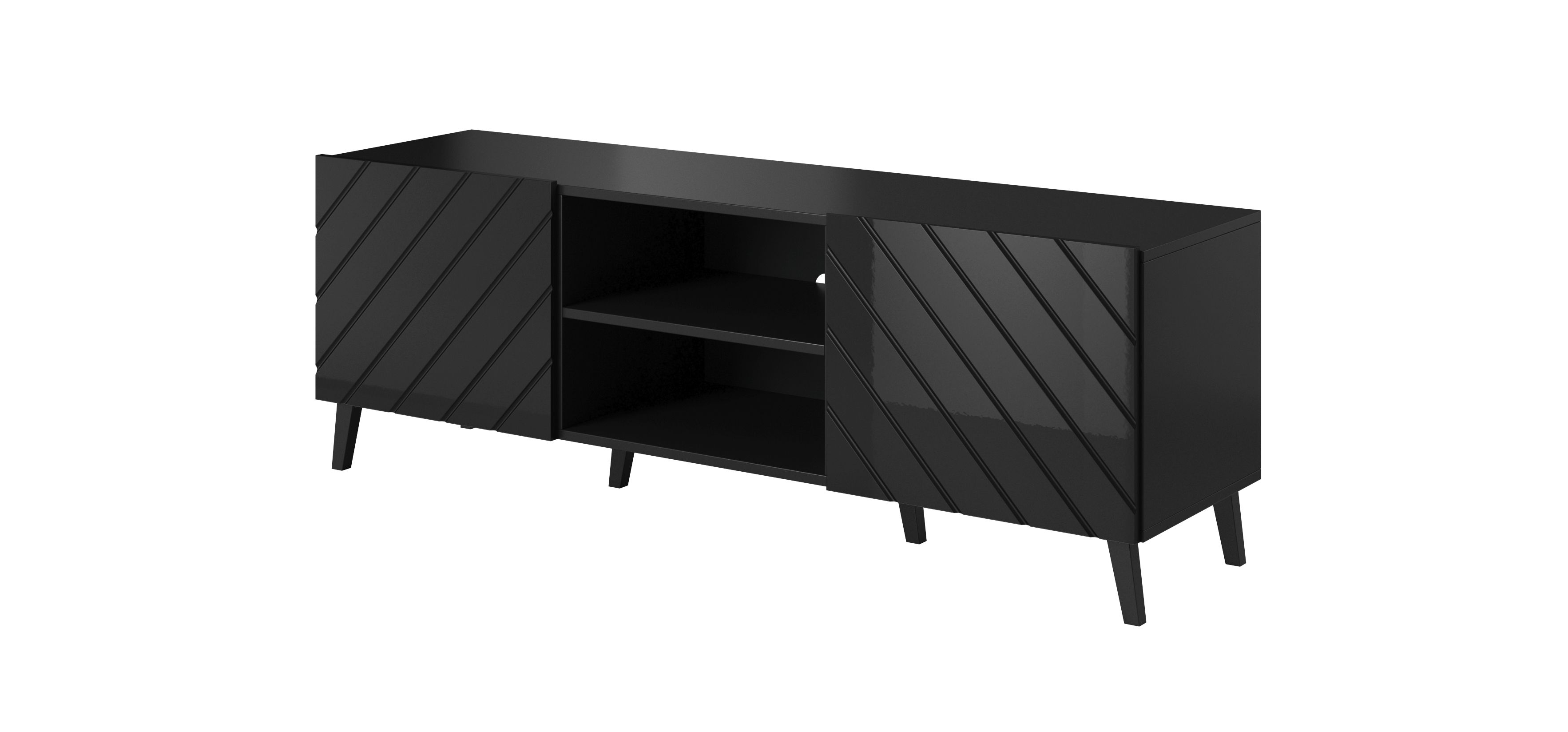 RTV cabinet ABETO 150x42x52 black glossy_5