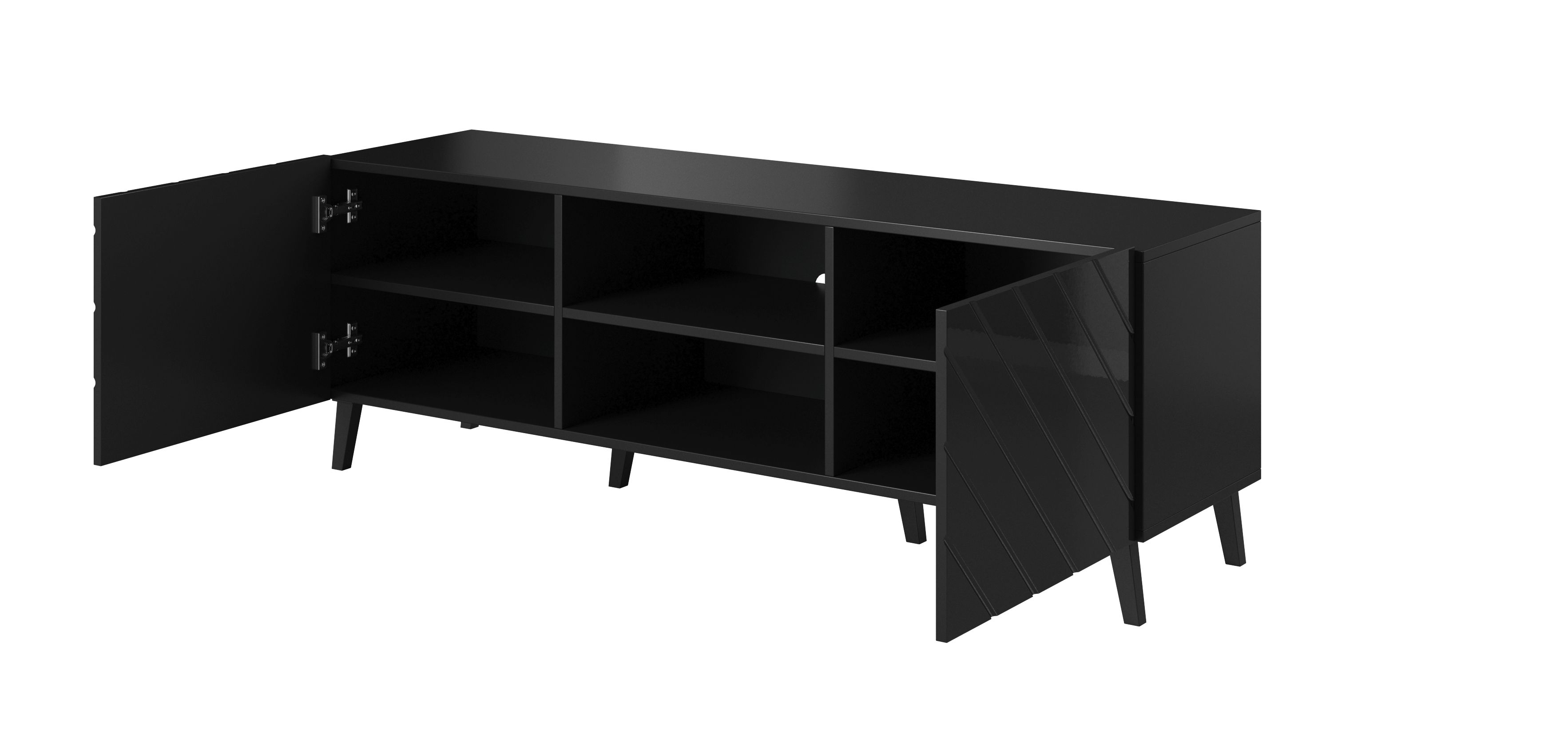 RTV cabinet ABETO 150x42x52 black glossy_6