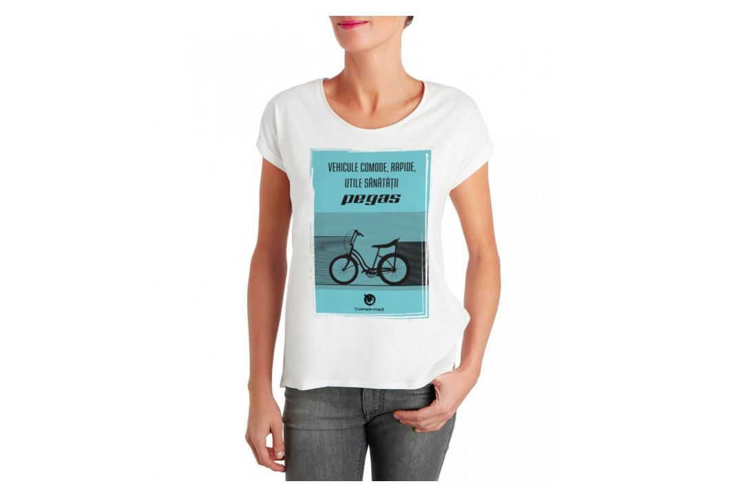Tricou Pegas barbati, model vehicule comode, rapide, utile sanatatii, marime L, culoare albastru_1