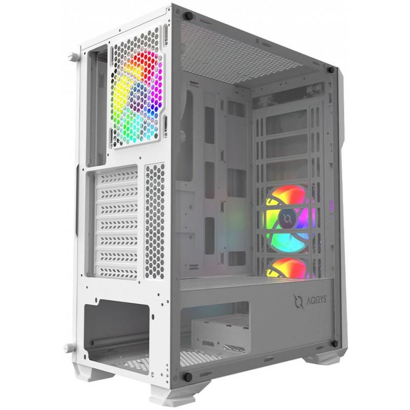 Carcasa Aqirys Canopus Midi Tower White  TECHNICAL DATA Case type: Midi Tower Materials: Tempered Glass (left side panel), 0.6 mm SPCC steel, ABS M/B support: Mini-ITX, Micro-ATX, ATX PSU support: ATX, 175 mm maximum length (bottom installation) VGA support: 330 mm maximum length CPU cooler support_1