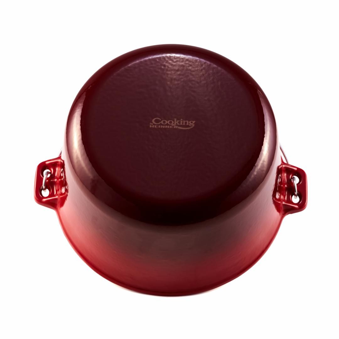 Ceaun din  fonta,   emailat , 25 X 14 CM , 5 L , COOKING  BY HEINNER_2