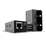 Lindy 50m USB 2.0 Cat.5e Extender  Technical details  Specifications  USB Standard: USB 2.0 Supported Bandwidth: 480Mbps Maximum Distance: 50m (164.04ft) Transmission Medium: Cat.5/5e/6 or higher network cable Chipset: NS1021 Special Features: Power over Cable   Connectors  Transmitter Input: USB_1