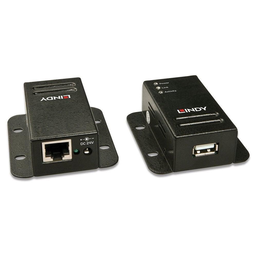 Lindy 50m USB 2.0 Cat.5e Extender  Technical details  Specifications  USB Standard: USB 2.0 Supported Bandwidth: 480Mbps Maximum Distance: 50m (164.04ft) Transmission Medium: Cat.5/5e/6 or higher network cable Chipset: NS1021 Special Features: Power over Cable   Connectors  Transmitter Input: USB_2