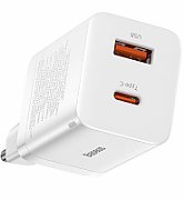 INCARCATOR retea Baseus Super Si Pro, Quick Charge 30W, 1 x USB 5V/3A, 1 x USB Type-C 5V/3A, alb 