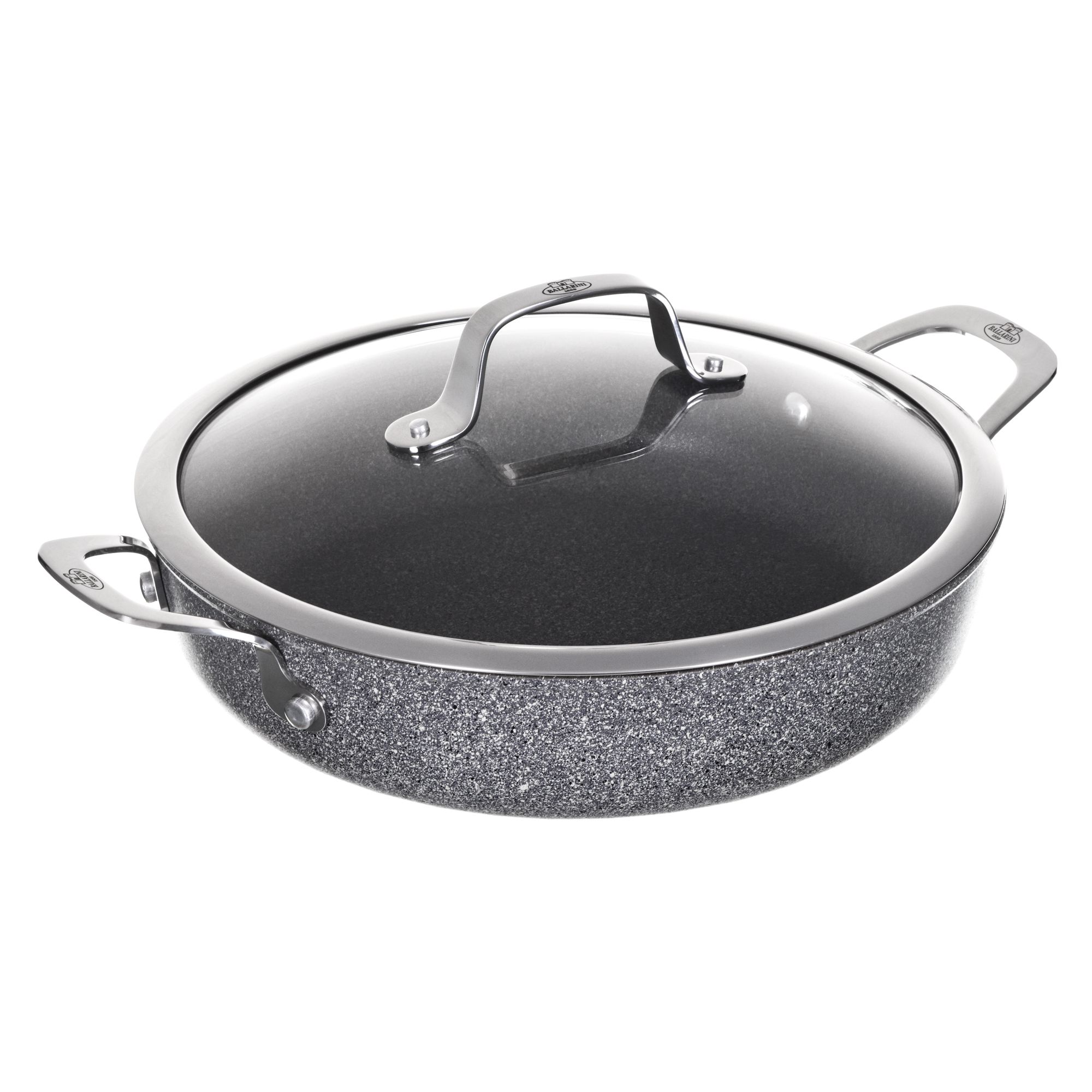 Induction deep frying pan with 2 handles BALLARINI Salina Granitium 24 cm 75002-811-0_1