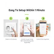 GreenBlue WiFi remote controlled socket, Android/iOS/Alexa/Google Home, energy cons. Energy, timer, max 3680W, type F, GB720 F_3