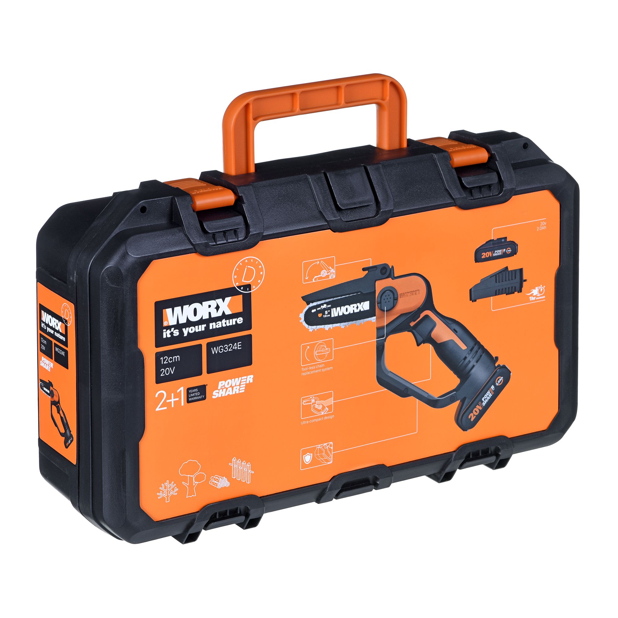 Przecinarka do gałęzi 20V 12cm1x2,0ah, ład2 a WORX_2