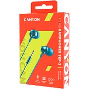 CANYON SEP-3 Stereo earphones with microphone, metallic shell, cable length 1.2m, Blue-green, 22*12.6mm, 0.012kg_2