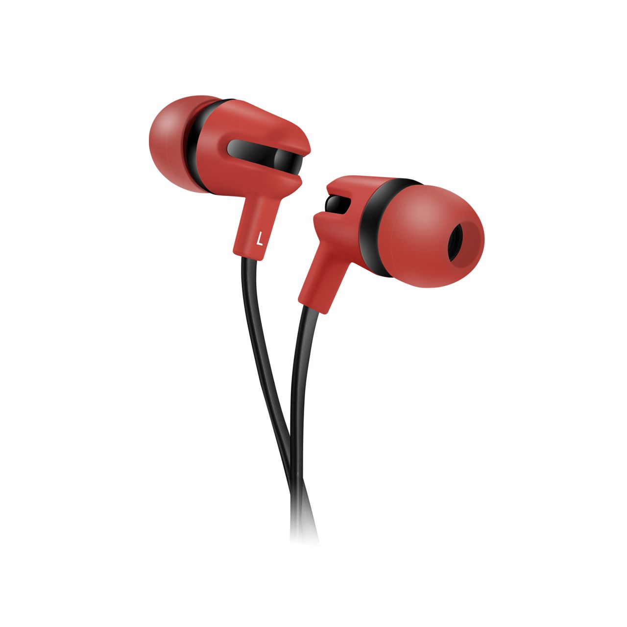 CANYON SEP-4 Stereo earphone with microphone, 1.2m flat cable, Red, 22*12*12mm, 0.013kg_1