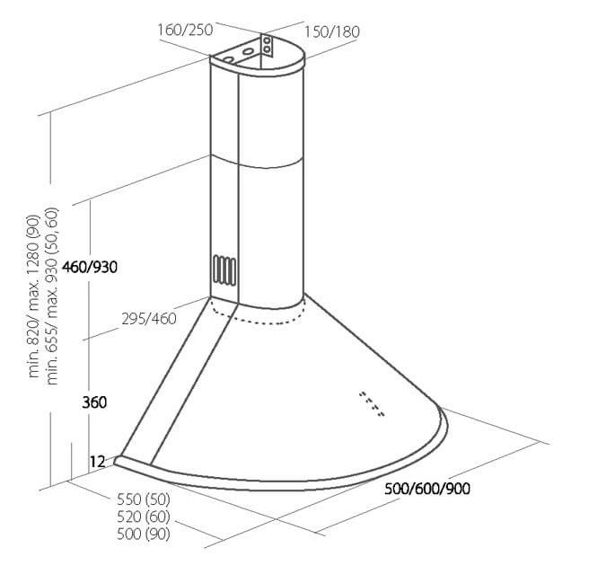 Akpo WK-4 Dandys Eco 50 Chimney Hood Inox_3