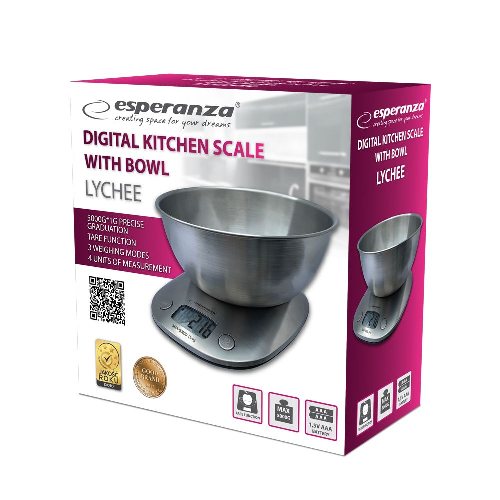 Esperanza EKS008 Electronic kitchen scale with a bowl_2