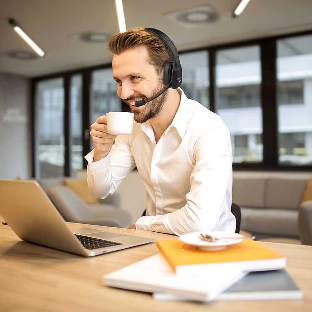 Audiocore 74452 Bluetooth Headset Headphone Noise Reuction Microphone Call CenterGoogle Siri Office Wireless_5