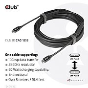 CLUB3D USB 3.2 Gen2 Type C to C Active Bi-directional Cable 8K60Hz M/M 5m/16.4ft_2