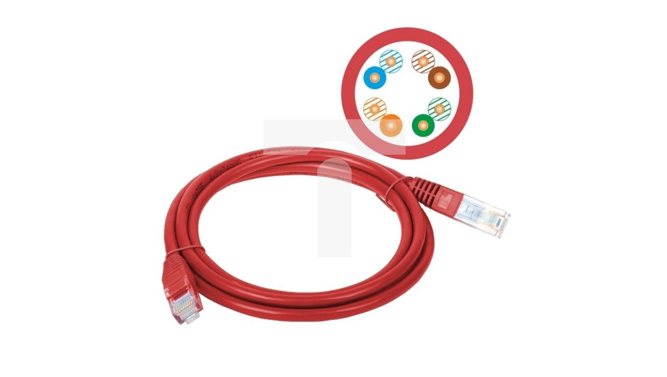 Alantec KKU5CZE1 networking cable 1 m Cat5e U/UTP (UTP) Red_1