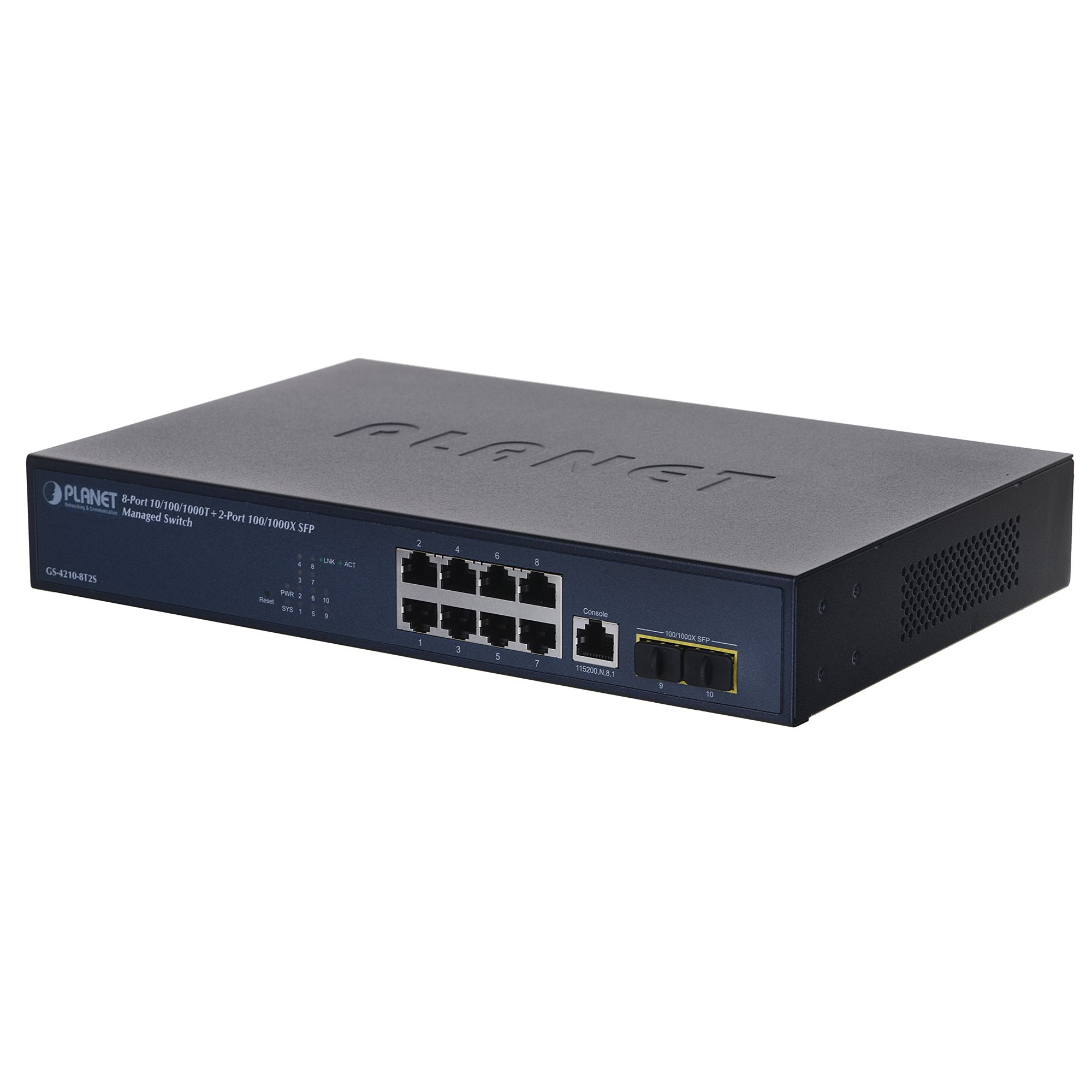 PLANET 10/100/1000T + 2-Port Managed L2/L4 Gigabit Ethernet (10/100/1000) 1U Blue_1