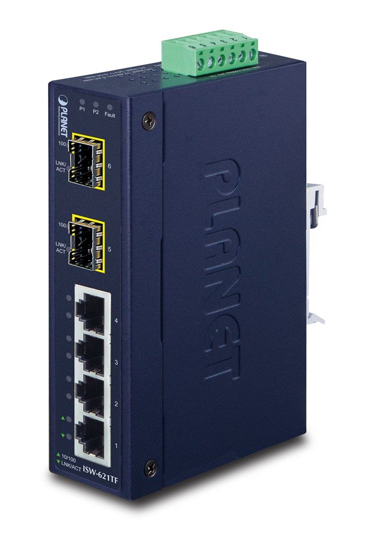 PLANET ISW-621TF network switch Unmanaged L2 Fast Ethernet (10/100) Blue_2