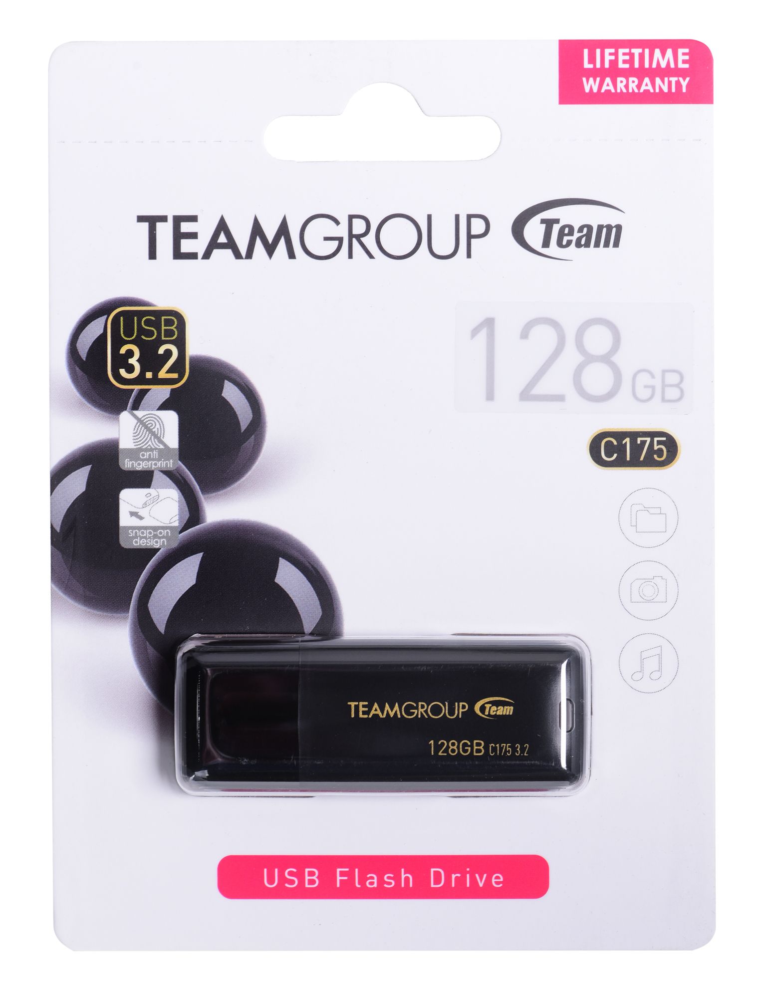 Team Group C175 USB flash drive 128 GB USB Type-A 3.2 Gen 1 (3.1 Gen 1) Black_2