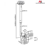 Maclean MC-504A B TV Ceiling Bracket 23-42 