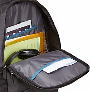 RUCSAC CASE LOGIC, pt. notebook de max. 17.3 inch, 2 compartimente, buzunar frontal | buzunar lateral x 2 | buzunar dorsal, waterproof, poliester, negru, 