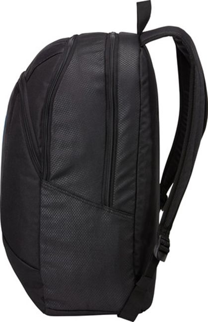RUCSAC CASE LOGIC, pt. notebook de max. 17.3 inch, 2 compartimente, buzunar frontal | buzunar lateral x 2 | buzunar dorsal, waterproof, poliester, negru, 