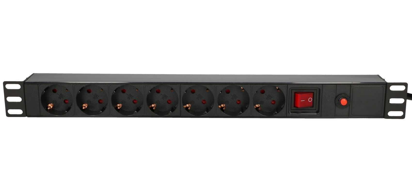 EXTRALINK 19inch 1U 7sockets EU type power PDU with switch PDU EU_3