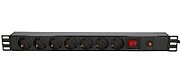 EXTRALINK 19inch 1U 7sockets EU type power PDU with switch PDU EU_3