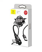 CABLU alimentare si date Baseus MVP, Fast Charging Data Cable pt. smartphone, USB la Lightning iPhone 2A unghi 90 grade, brodat, 1m, negru 