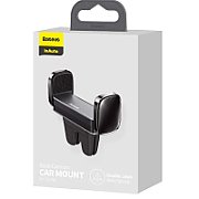 SUPORT AUTO Baseus Steel Cannon pt. SmartPhone, fixare grilaj ventilatie, corp metalic, negru 