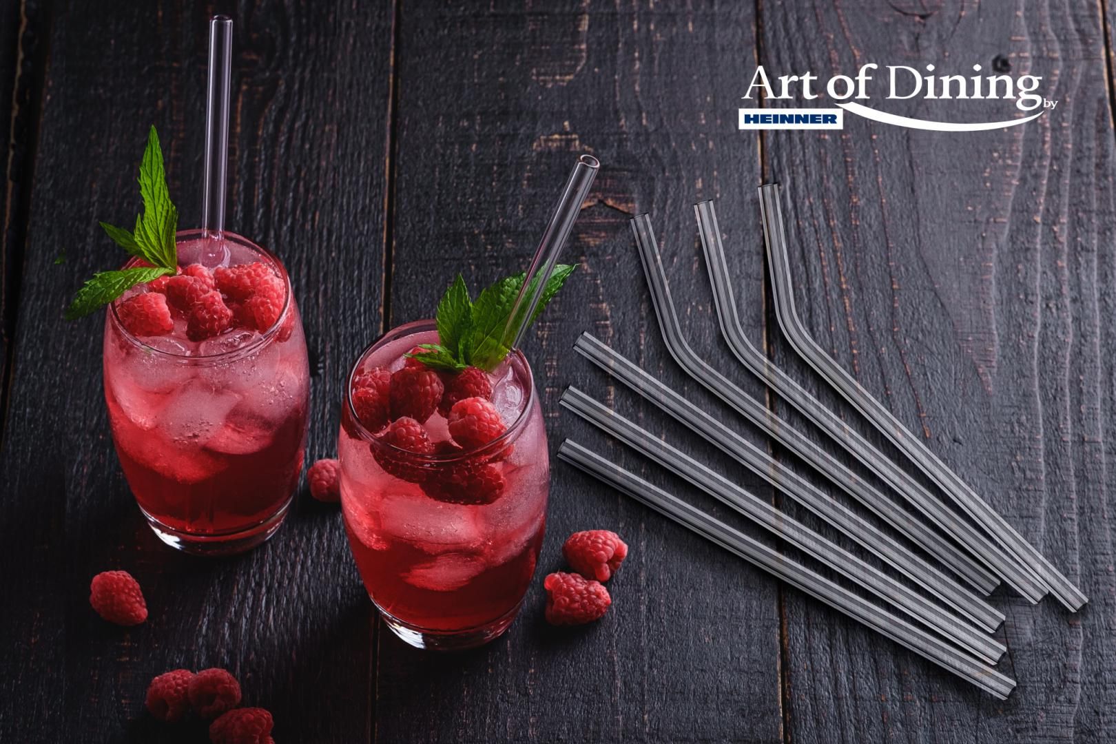 SET OF 6 STRAWS MADE OF GLASS + BRUSH FOR CLEANING the set contains: : 3 x straight straw + 3 x bent straw + 1 x brush for cleaning Sizes:200*8mm Weight / straw : 14.5g Material thickness:1.5 mm Color: transparent_3