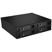 Wechselrahmen ICY-BOX 4-in-1 SATA/SAS Lock black 4x 2.5