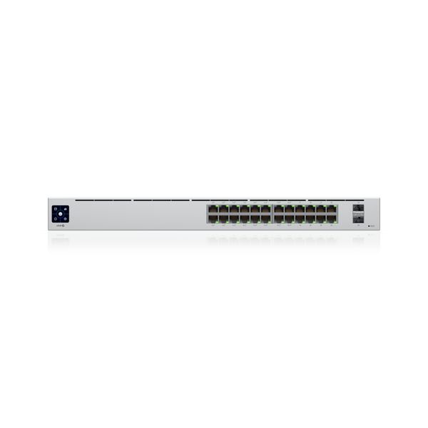 Ubiquiti USW-24-POE Gigabit Layer 2 switch with twenty-four Gigabit Ethernet ports including sixteen auto-sensing 802.3at PoE+ ports, and two SFP ports_1